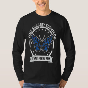 Linx-Chirurgie-Überlebender blaues Band Schmetterl T-Shirt