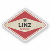 Linz Austria Vintag Aufkleber (Vorderseite)