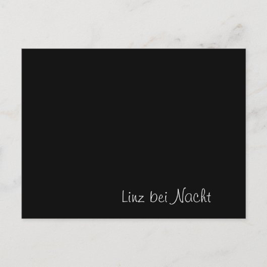 "Linz bei Nacht" lustige Karte (Vorderseite)