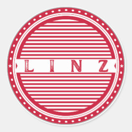 Linz City Pride Emblem – Austria Identity Runder Aufkleber