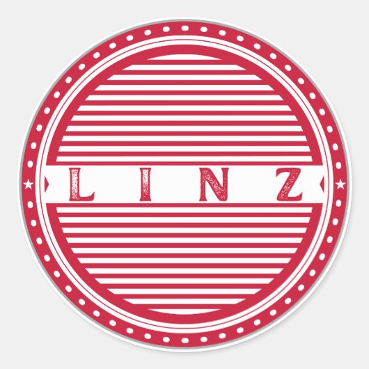 Linz City Pride Emblem – Austria Identity Runder Aufkleber (Vorderseite)