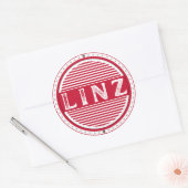 Linz City Pride Emblem – Austrian Identity Runder Aufkleber (Umschlag)