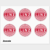 Linz City Pride Emblem – Austrian Identity Runder Aufkleber (Blatt)