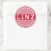 Linz City Pride Emblem – Austrian Identity Runder Aufkleber (Tasche)
