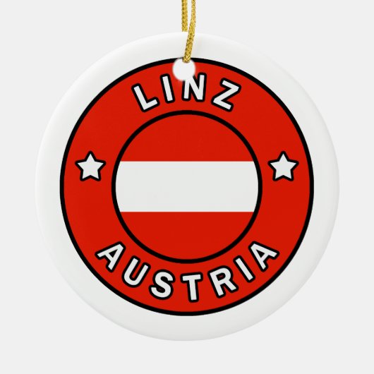 Linz Österreich Keramik Ornament (Vorne)