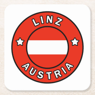 Linz Österreich Rechteckiger Pappuntersetzer