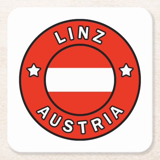 Linz Österreich Rechteckiger Pappuntersetzer (Vorderseite)