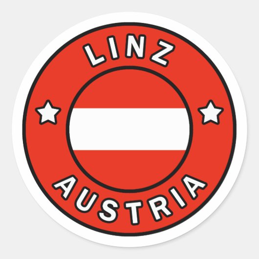 Linz Österreich Runder Aufkleber (Vorderseite)