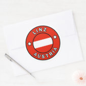 Linz Österreich Runder Aufkleber (Umschlag)