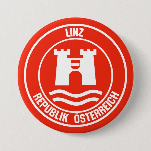 Linz Round Emblem Button (Vorderseite)