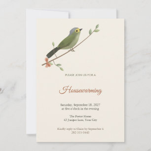 Liocichla-Singvogel-Haus-Einweihungs-Einladung Einladung