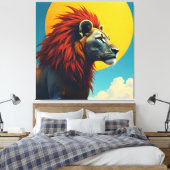 Lion1 Leinwanddruck (Insitu (Schlafzimmer))