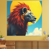 Lion1 Leinwanddruck (Insitu (Wohnzimmer))