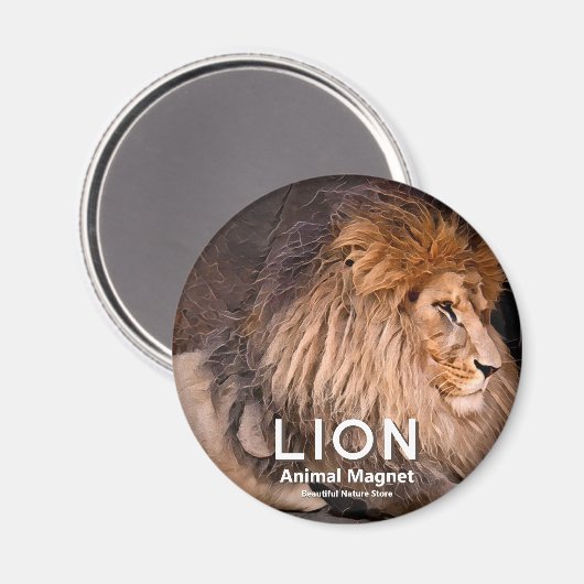 Lion グ magnet (Vorderseite/Rückseite)