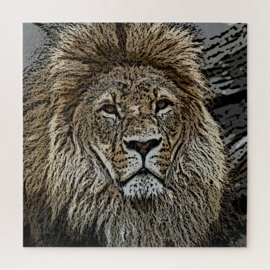 Lion 004 von JAMFoto Puzzle (Vertikal)