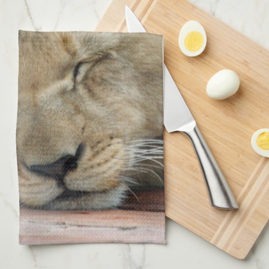 Lion 014 geschirrtuch (Viertel Falte)