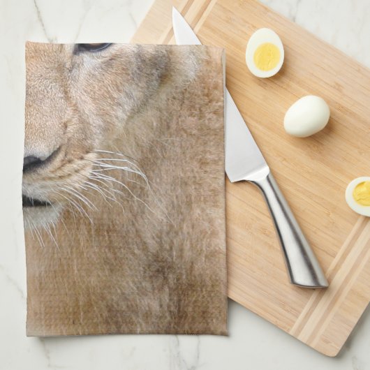 Lion 016 geschirrtuch (Viertel Falte)