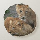 Lion 033 rundes kissen (Rückseite)
