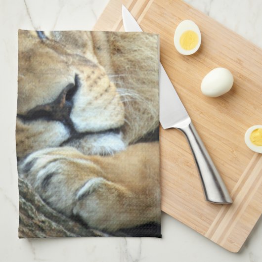 Lion 036 geschirrtuch (Viertel Falte)