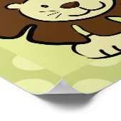 Lion 10x10 Square Print in Grün Poster (Ecke)