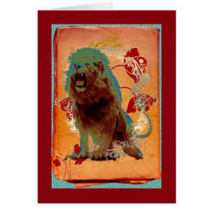 Lion 1 - Grußkarte