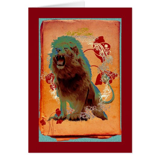 Lion 1 - Grußkarte (Vorne)