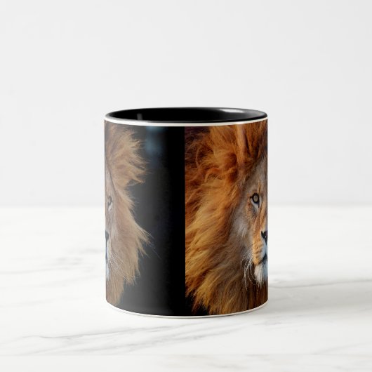 Lion_20180712_by_JAMFoto Zweifarbige Tasse (Mittel)