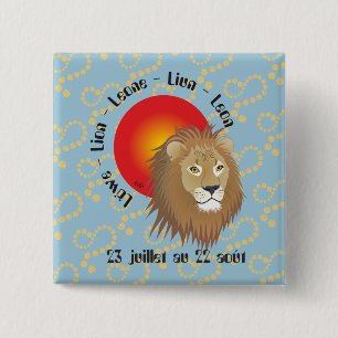 Lion 23 juillet au 22 août Boutons - Abzeichen Button