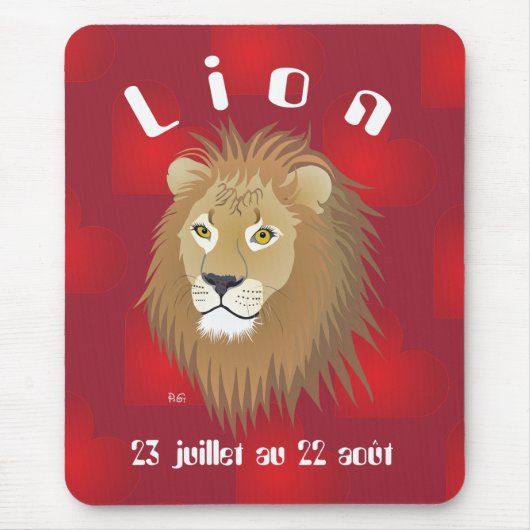 Lion 23 juillet au 22 août Tapi de souri Mousepad (Vorne)