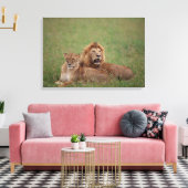 Lion 2 leinwanddruck (Insitu (Wohnzimmer))