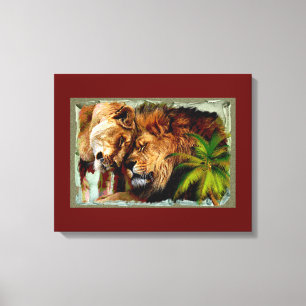 Lion 2 - überzogene Leinwand