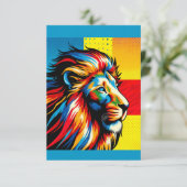 Lion 3,5 x 5 Notecard (Stehend Vorderseite)