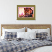 Lion 3 - überzogene Leinwand (Insitu (Schlafzimmer))