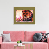 Lion 3 - überzogene Leinwand (Insitu (Wohnzimmer))