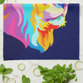 Lion Abstrakt Lion Head im Pop Geschirrtuch (Gefaltet)