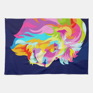 Lion Abstrakt Lion Head im Pop Geschirrtuch