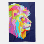 Lion Abstrakt Lion Head im Pop Geschirrtuch (Vertikal)