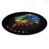 Lion abstrakte, farbenfrohe Kunstkronen für Männer Schneidebrett (Ecke)