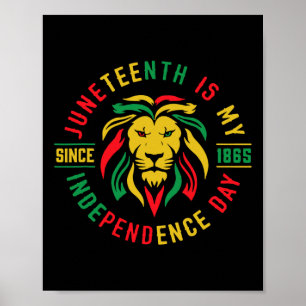 Lion African Retro Juneteenth ist meine Unabhängig Poster