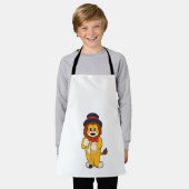 Lion als Gentleman mit Hat Schürze (Getragen)