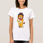 Lion als Gentleman mit Hat T-Shirt (Vorderseite)