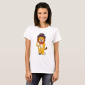 Lion als Gentleman mit Hat T-Shirt (Vorne ganz)