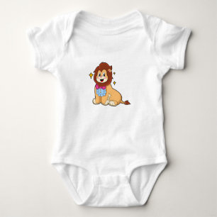 Lion als Gentleman mit Krawatte.PNG Baby Strampler