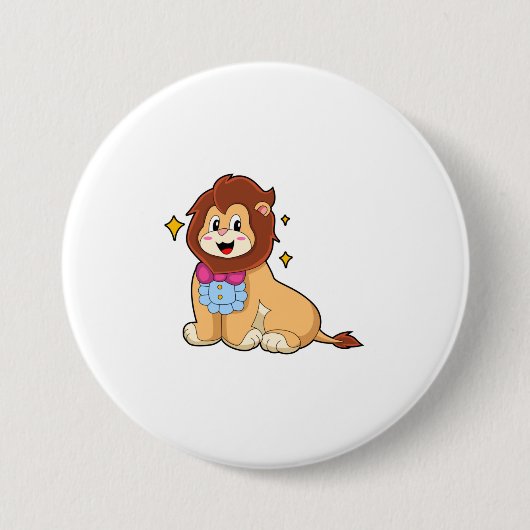 Lion als Gentleman mit Krawatte.PNG Button (Vorderseite)