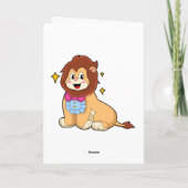 Lion als Gentleman mit Krawatte.PNG Karte (Rückseite)