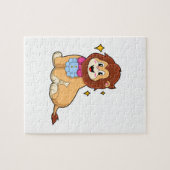 Lion als Gentleman mit Krawatte.PNG Puzzle (Horizontal)