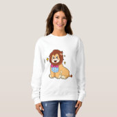 Lion als Gentleman mit Krawatte.PNG Sweatshirt (Vorne ganz)