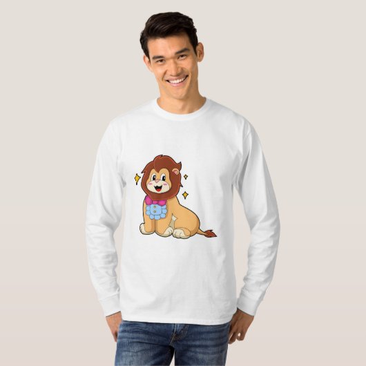Lion als Gentleman mit Krawatte.PNG T-Shirt (Vorne ganz)