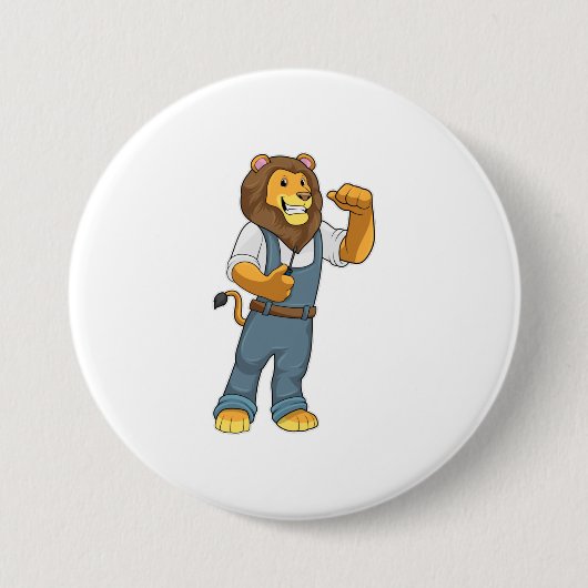 Lion als Handyman Schraubenzieher Button (Vorderseite)