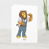 Lion als Handyman Schraubenzieher Karte (Rückseite)